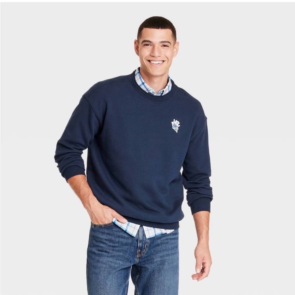 M39 NWT Goodfellow & Co. Men’s Terry Knit‎ Liner Crewneck Pullover -Size: XXL T